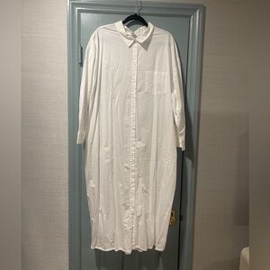 NWT midi length white shirt dress plus size